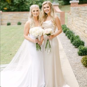 Brand- Amsale , style -cody, color - champagne, size 6